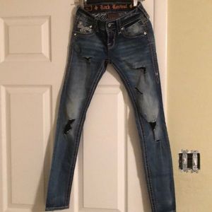 Rock Revival distressed skinny jeans